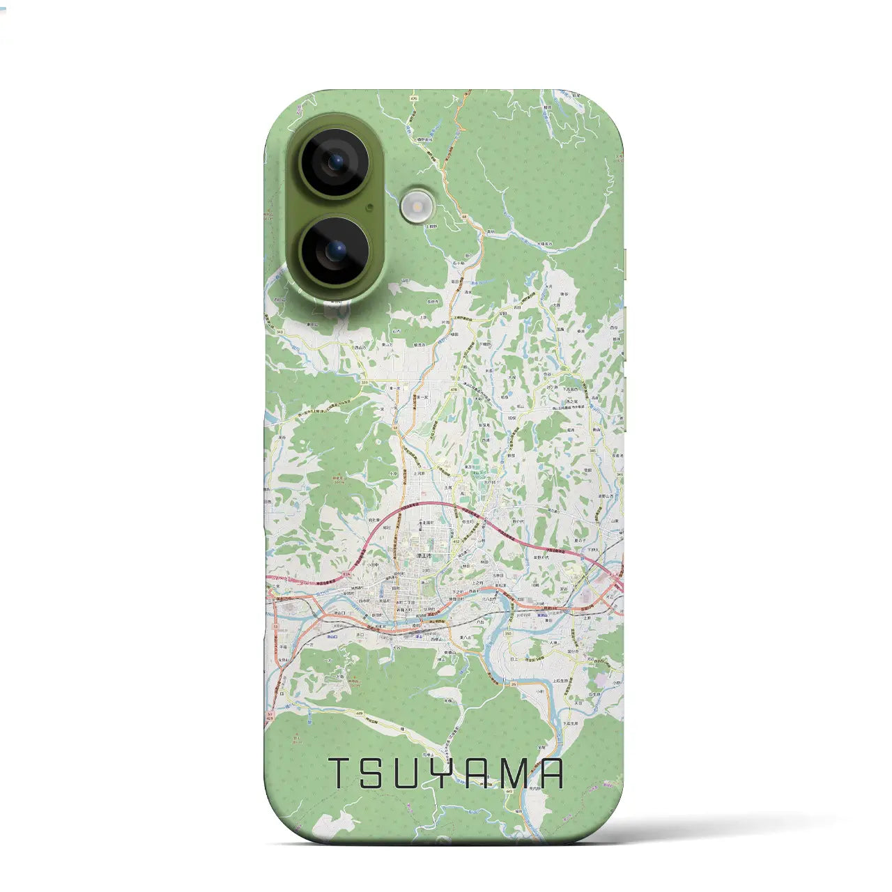 【津山(岡山県)】地図柄iPhoneケース(バックカバータイプ)