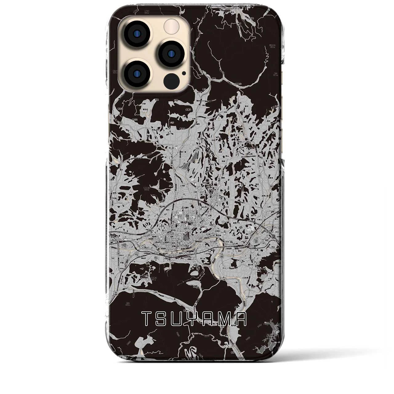 【津山(岡山県)】地図柄iPhoneケース(クリアタイプ)