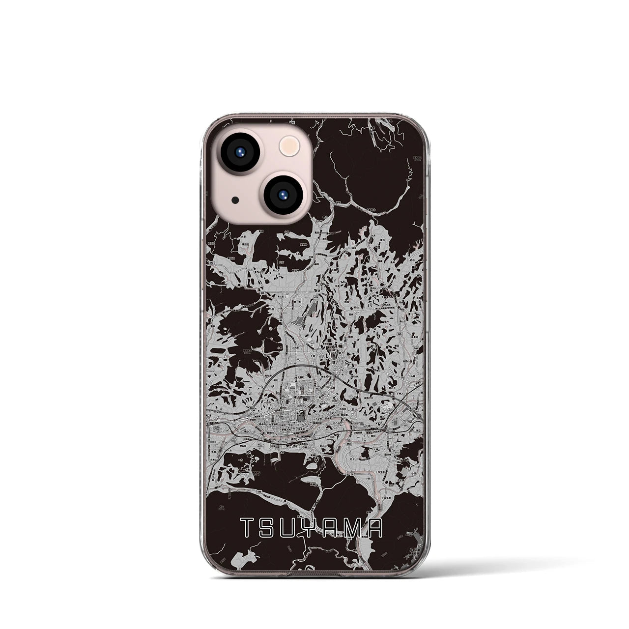 【津山(岡山県)】地図柄iPhoneケース(クリアタイプ)