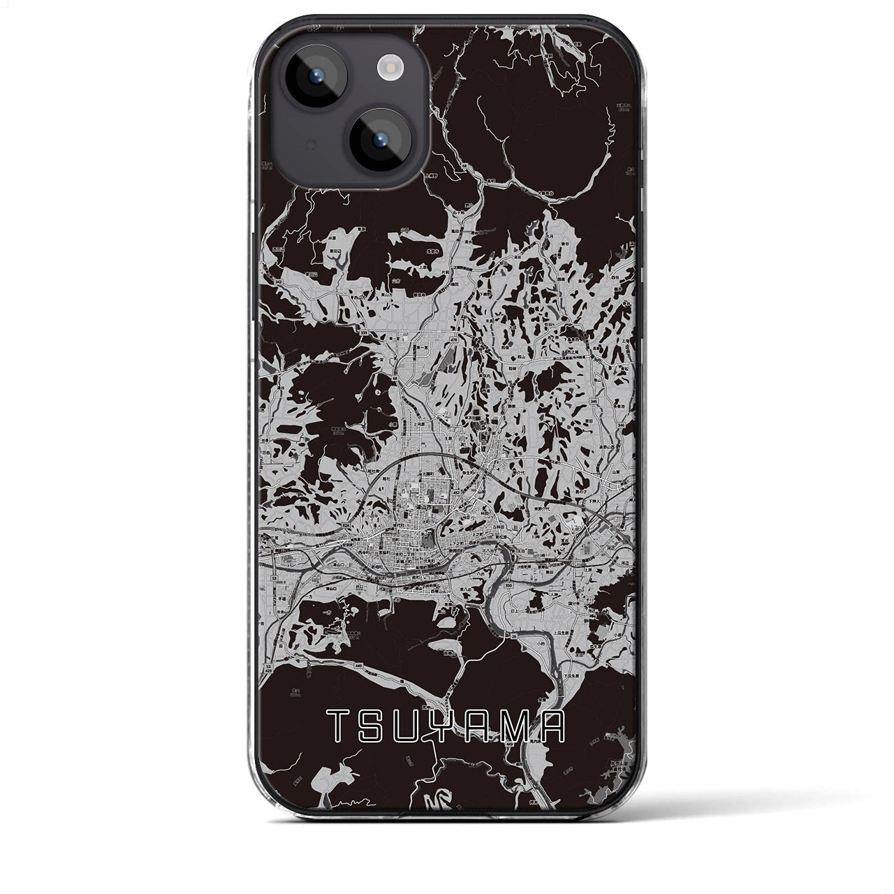 【津山(岡山県)】地図柄iPhoneケース(クリアタイプ)