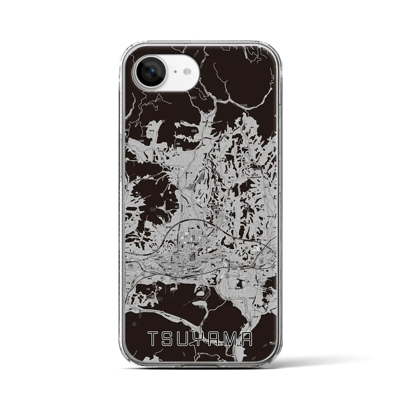 【津山(岡山県)】地図柄iPhoneケース(クリアタイプ)