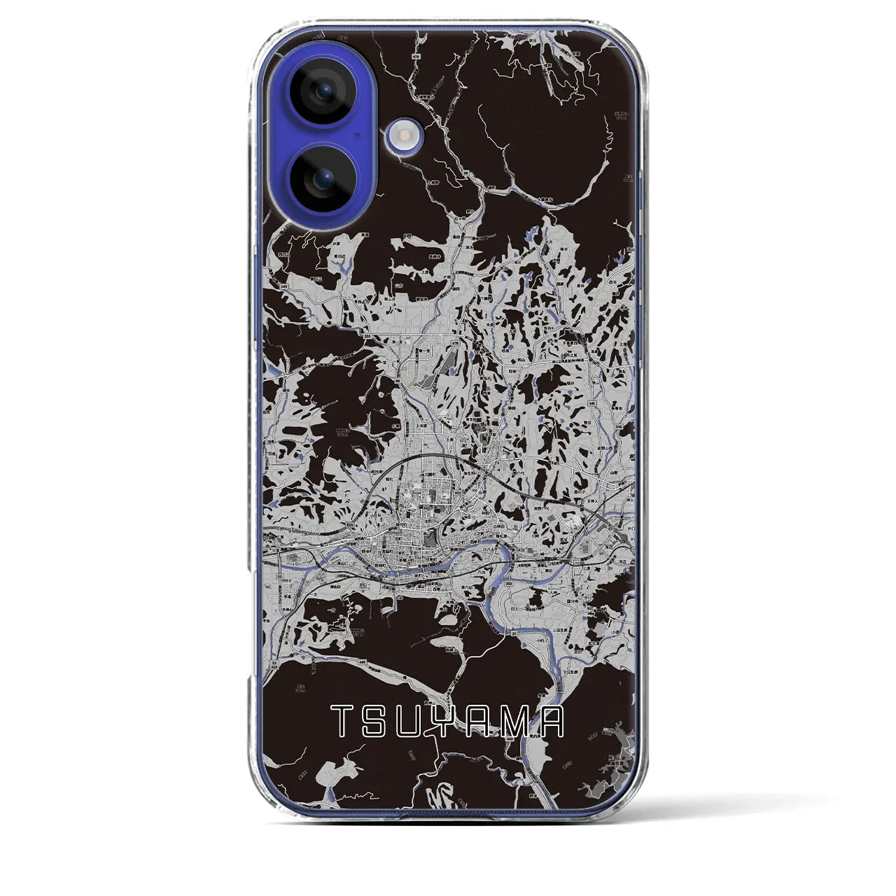 【津山(岡山県)】地図柄iPhoneケース(クリアタイプ)