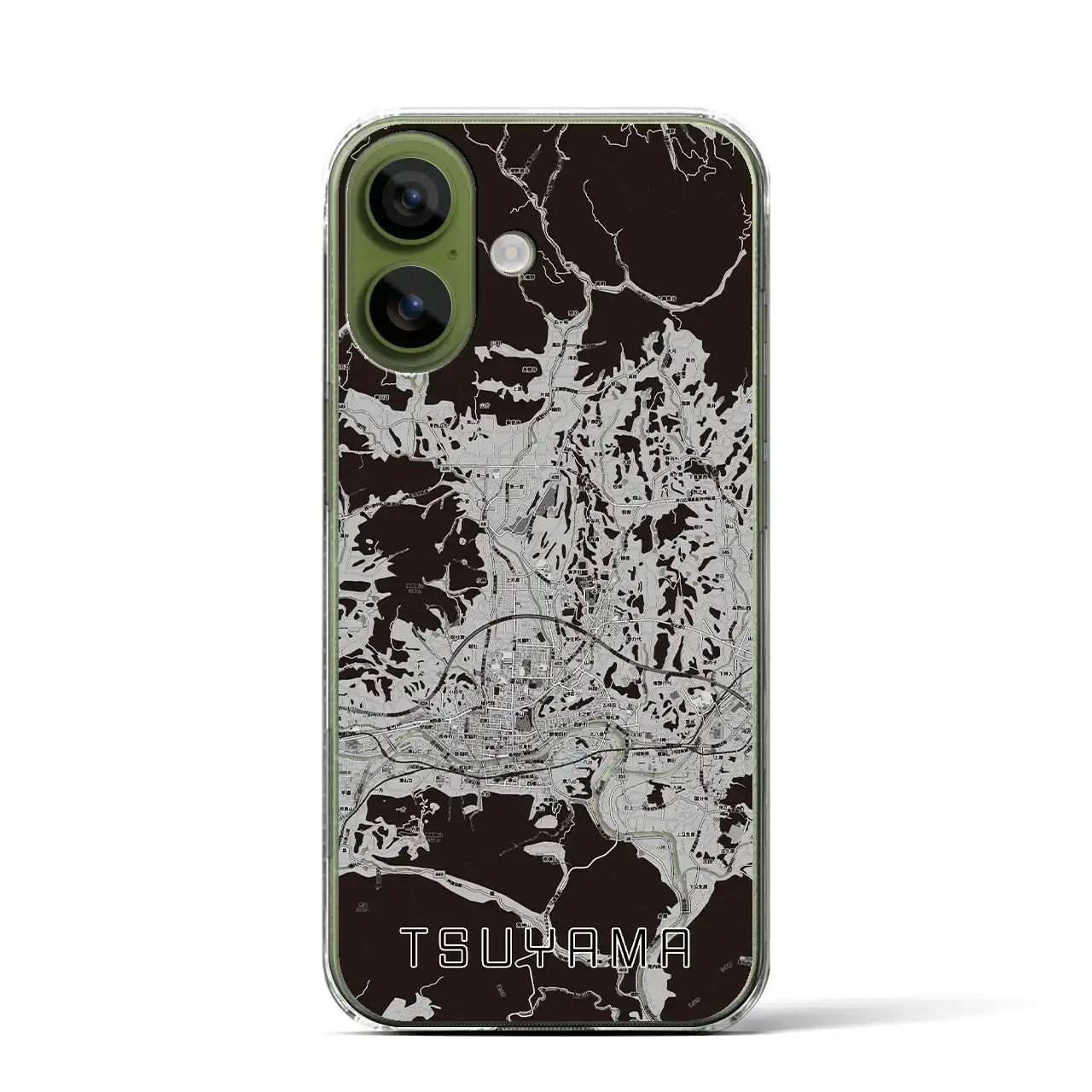 【津山(岡山県)】地図柄iPhoneケース(クリアタイプ)