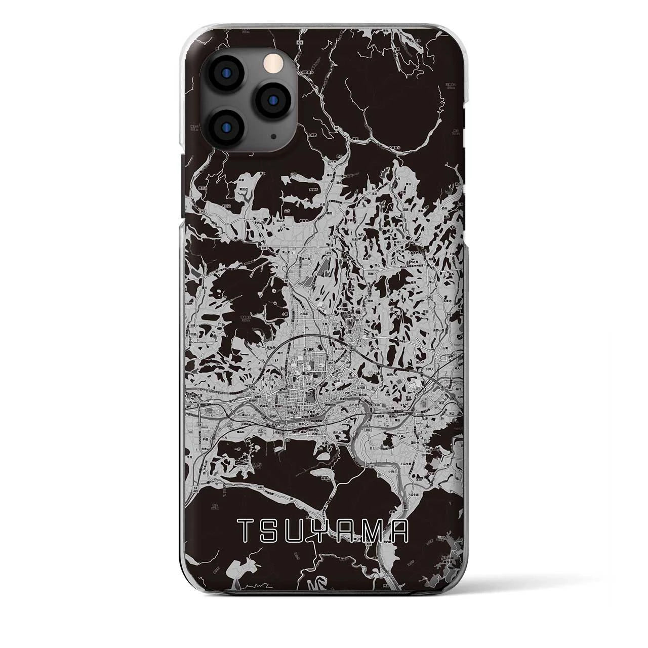 【津山(岡山県)】地図柄iPhoneケース(クリアタイプ)