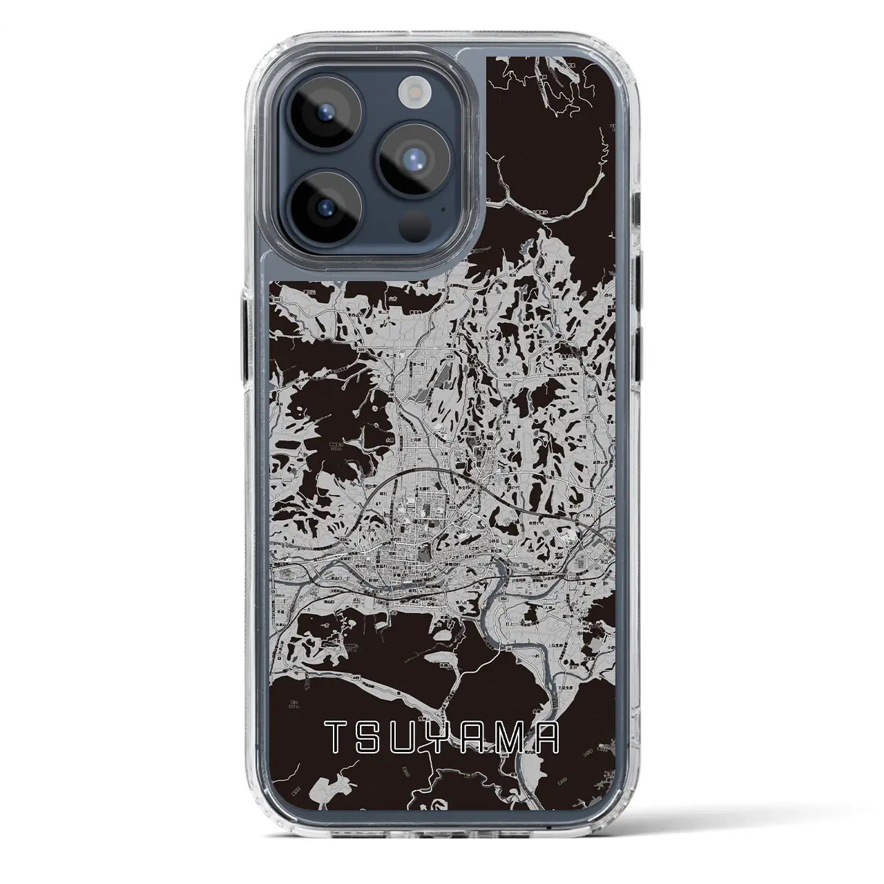 【津山(岡山県)】地図柄iPhoneケース(MagSafeタイプ)