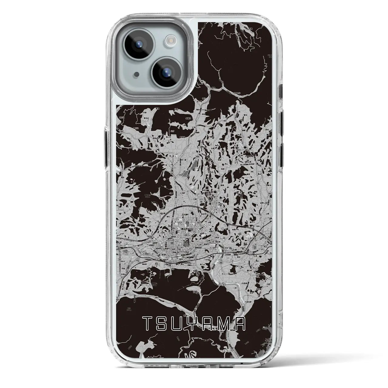 【津山(岡山県)】地図柄iPhoneケース(MagSafeタイプ)