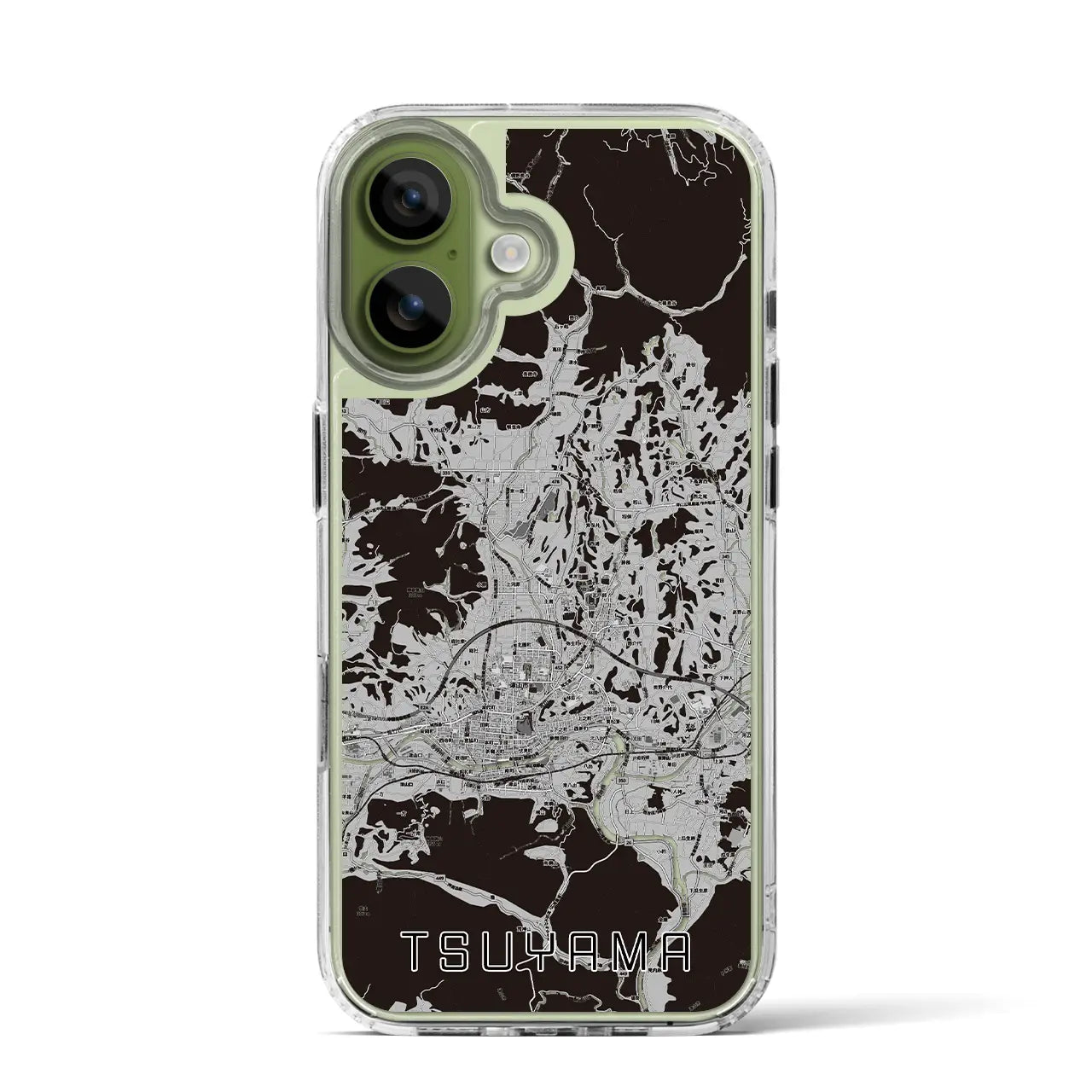 【津山(岡山県)】地図柄iPhoneケース(MagSafeタイプ)