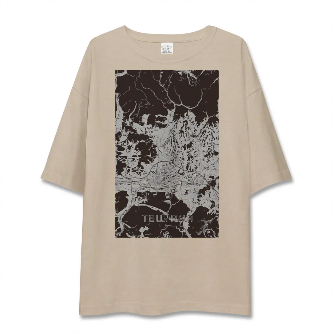 【津山(岡山県)】地図柄ビッグシルエットTシャツ