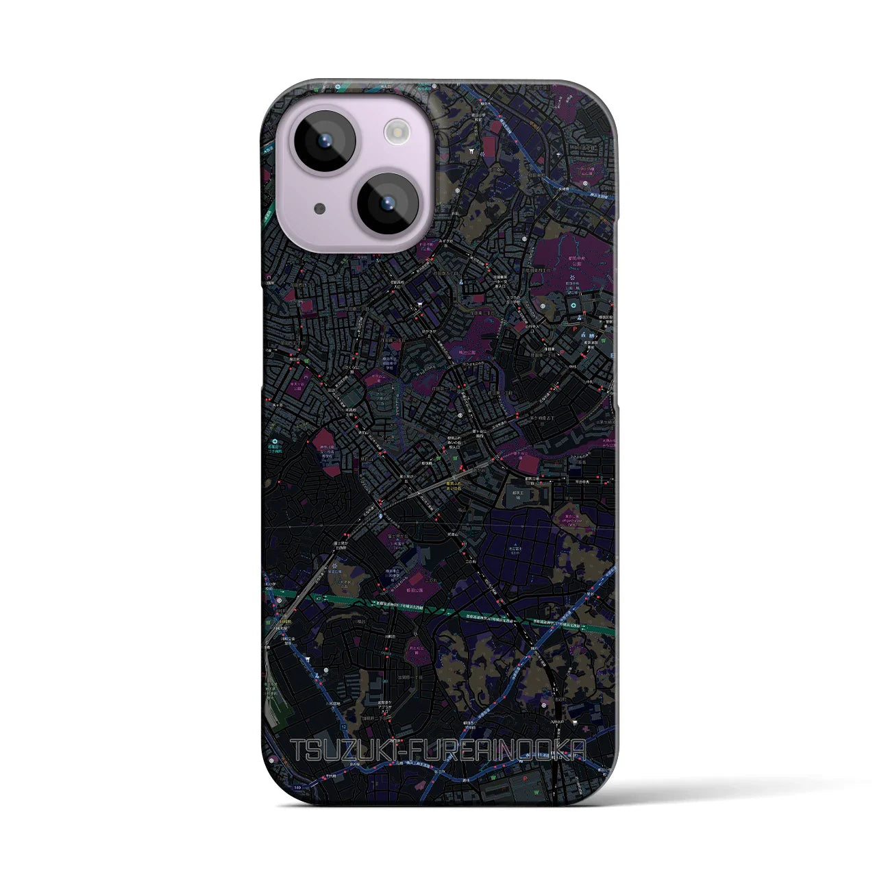 【都筑ふれあいの丘(神奈川県)】地図柄iPhoneケース(バックカバータイプ)