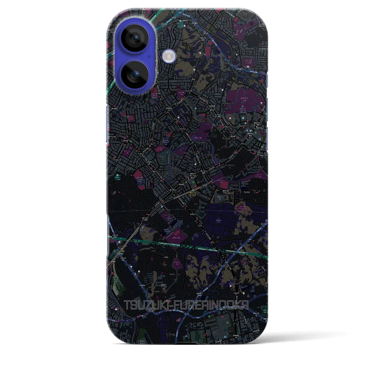 【都筑ふれあいの丘(神奈川県)】地図柄iPhoneケース(バックカバータイプ)