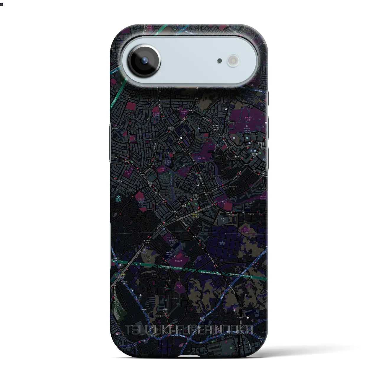 【都筑ふれあいの丘(神奈川県)】地図柄iPhoneケース(バックカバータイプ)