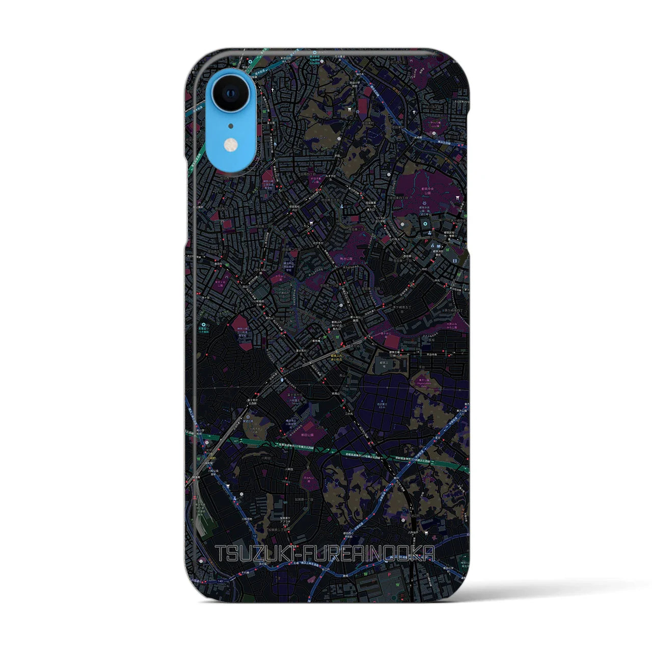 【都筑ふれあいの丘(神奈川県)】地図柄iPhoneケース(バックカバータイプ)