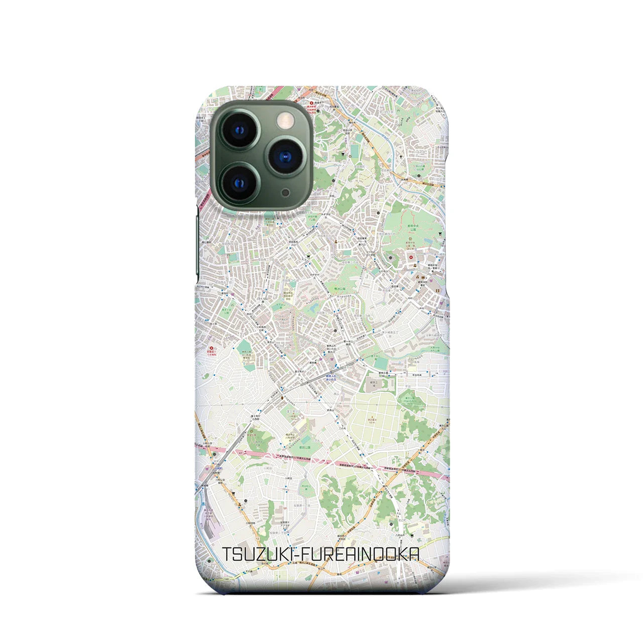 【都筑ふれあいの丘(神奈川県)】地図柄iPhoneケース(バックカバータイプ)