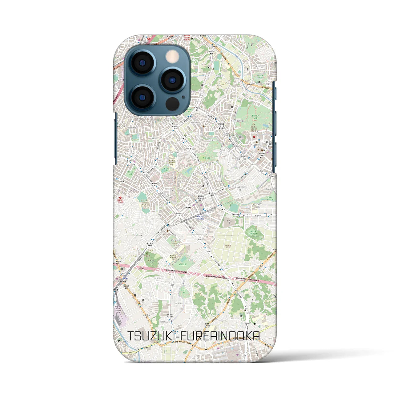 【都筑ふれあいの丘(神奈川県)】地図柄iPhoneケース(バックカバータイプ)