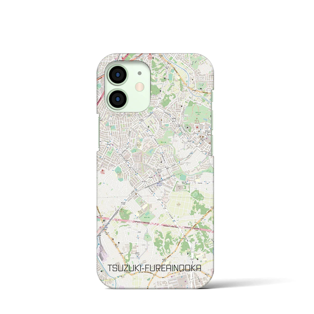 【都筑ふれあいの丘(神奈川県)】地図柄iPhoneケース(バックカバータイプ)