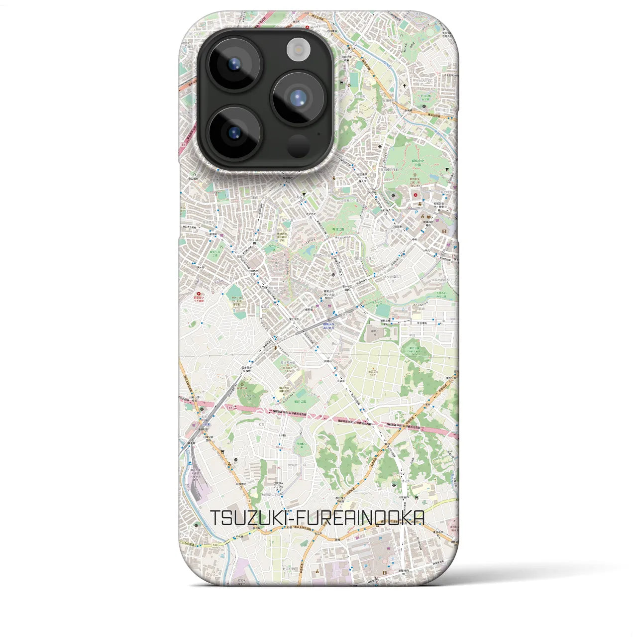 【都筑ふれあいの丘(神奈川県)】地図柄iPhoneケース(バックカバータイプ)