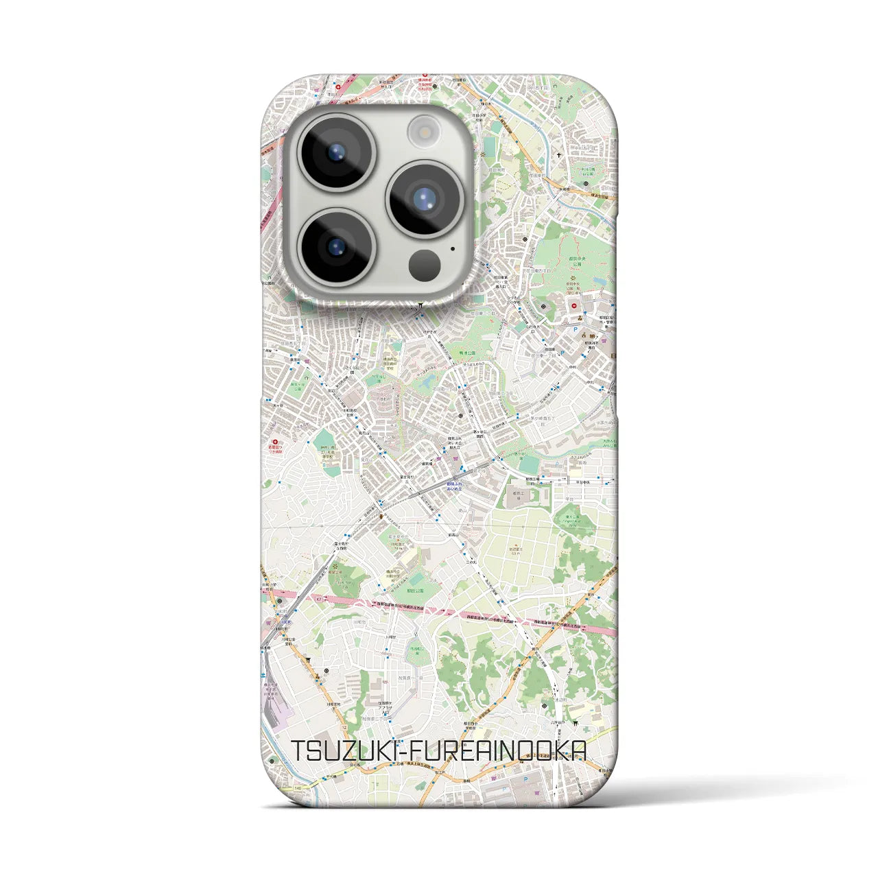【都筑ふれあいの丘(神奈川県)】地図柄iPhoneケース(バックカバータイプ)