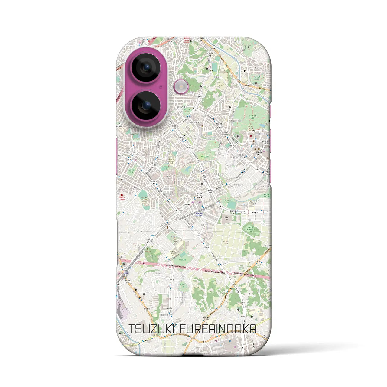 【都筑ふれあいの丘(神奈川県)】地図柄iPhoneケース(バックカバータイプ)