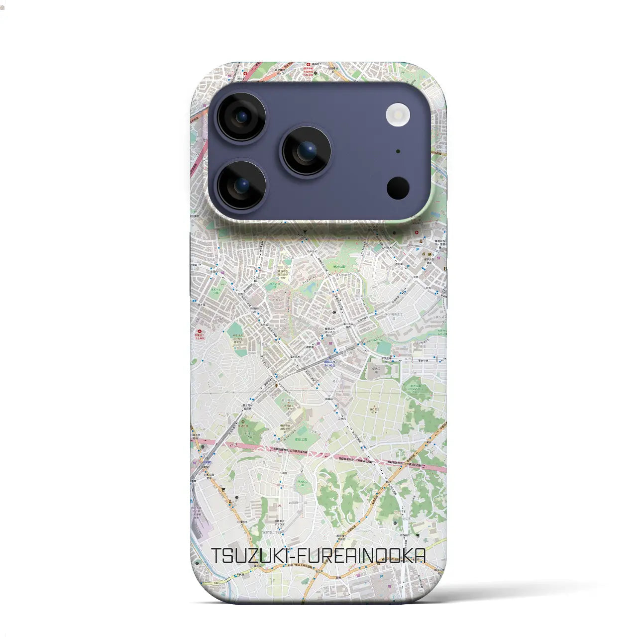 【都筑ふれあいの丘(神奈川県)】地図柄iPhoneケース(バックカバータイプ)