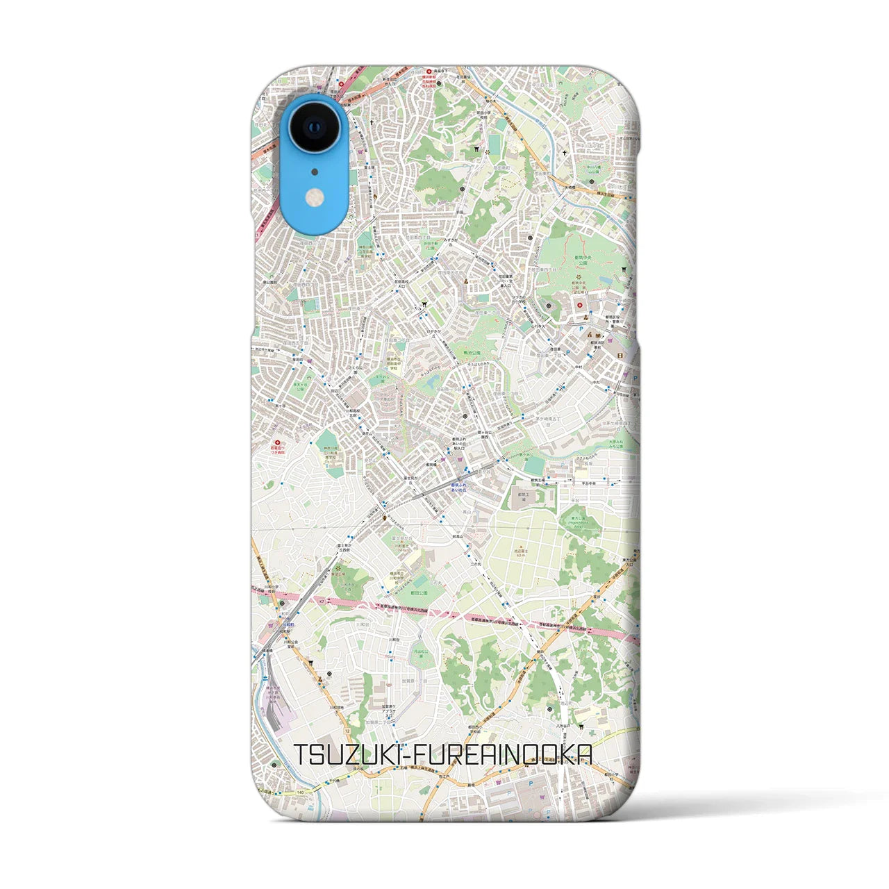【都筑ふれあいの丘(神奈川県)】地図柄iPhoneケース(バックカバータイプ)