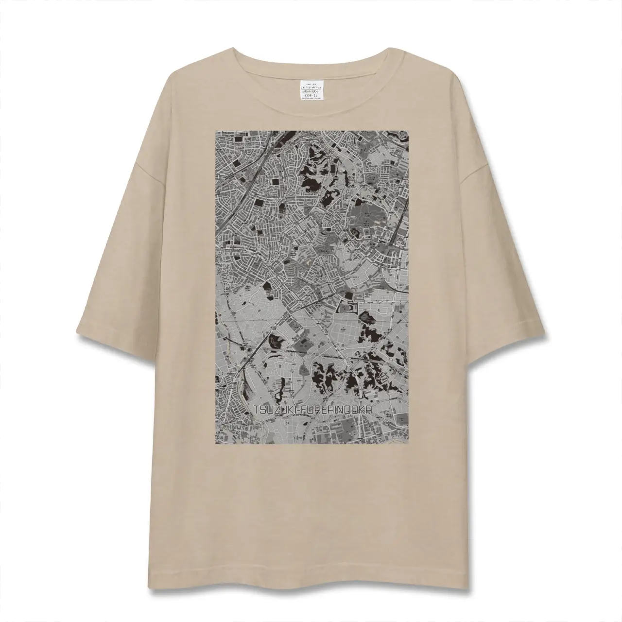 【都筑ふれあいの丘(神奈川県)】地図柄ビッグシルエットTシャツ