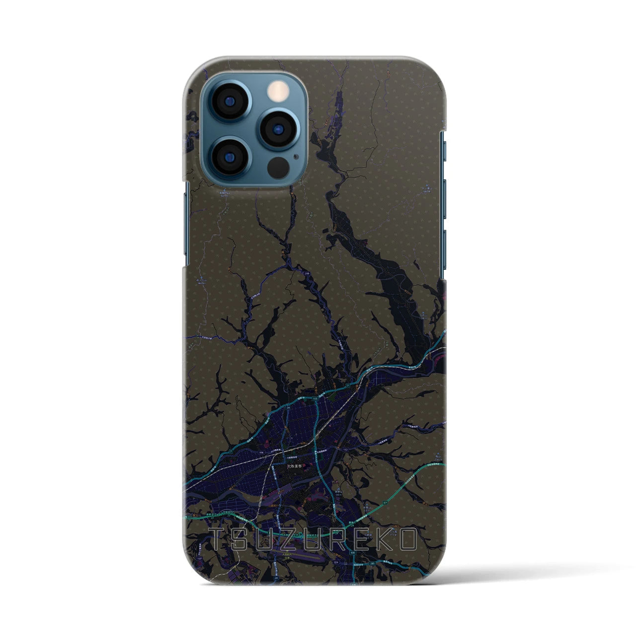 【綴子(秋田県)】地図柄iPhoneケース(バックカバータイプ)