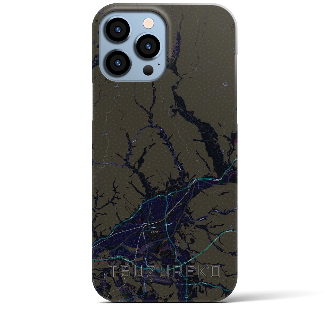 【綴子(秋田県)】地図柄iPhoneケース(バックカバータイプ)