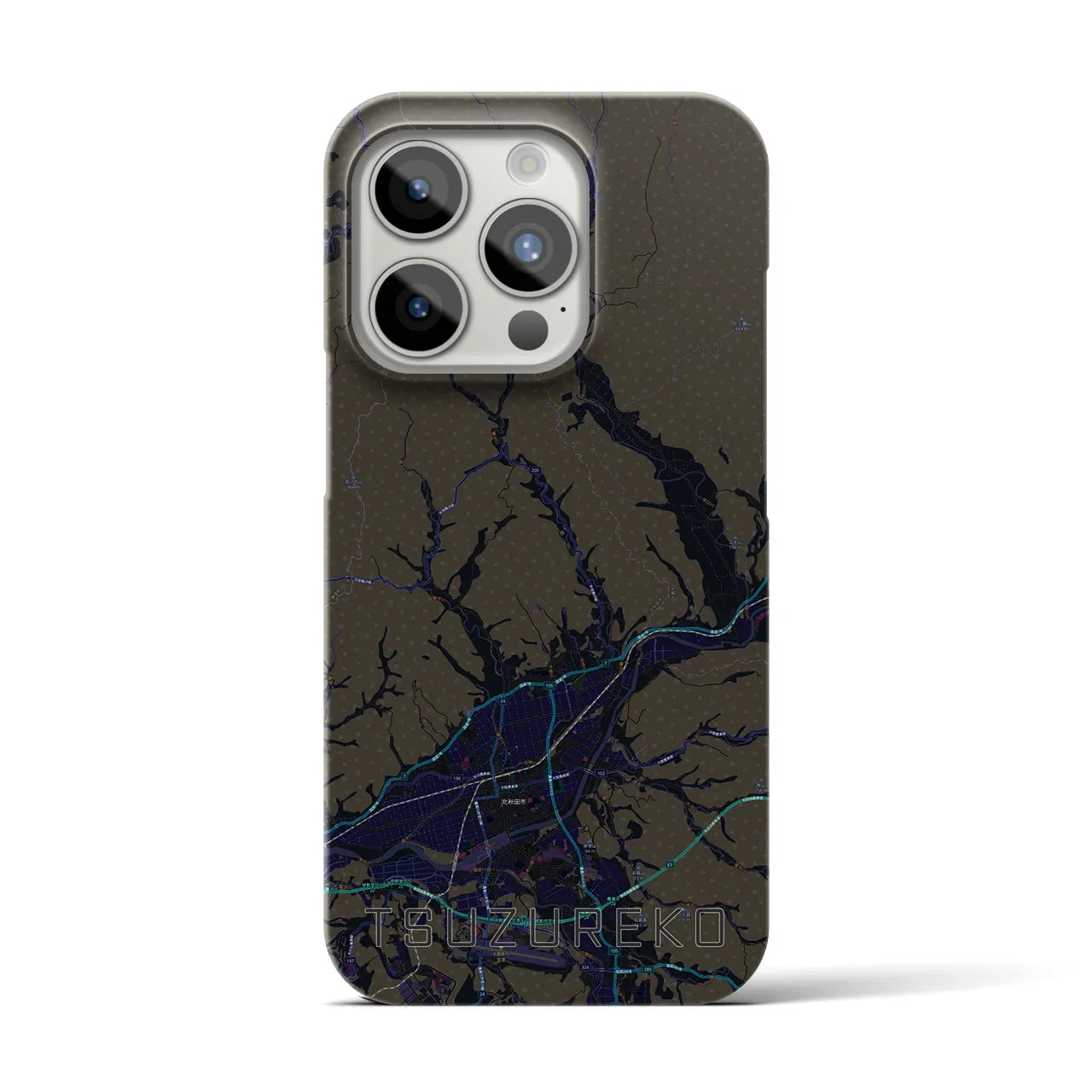 【綴子(秋田県)】地図柄iPhoneケース(バックカバータイプ)