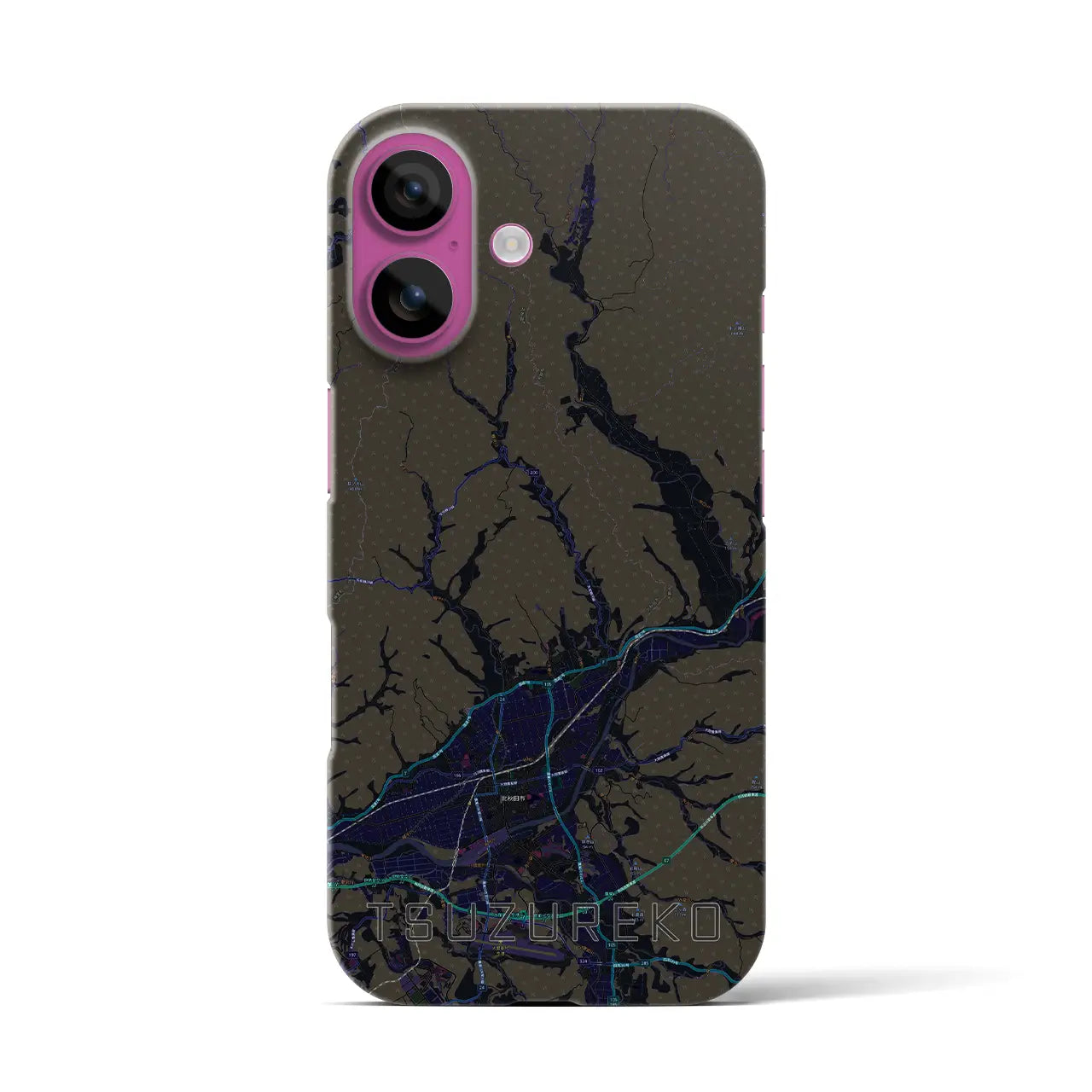 【綴子(秋田県)】地図柄iPhoneケース(バックカバータイプ)