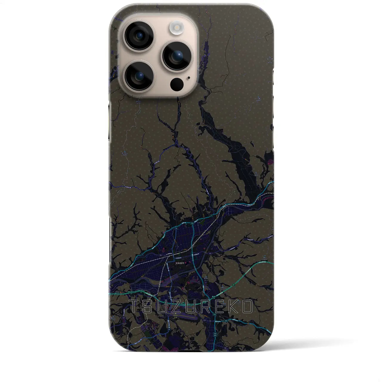 【綴子(秋田県)】地図柄iPhoneケース(バックカバータイプ)