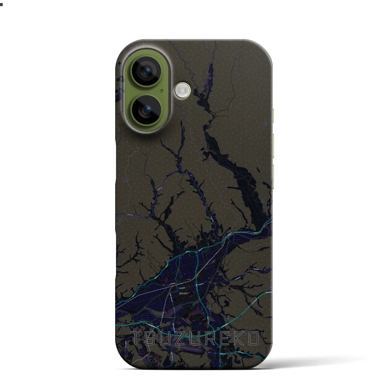 【綴子(秋田県)】地図柄iPhoneケース(バックカバータイプ)