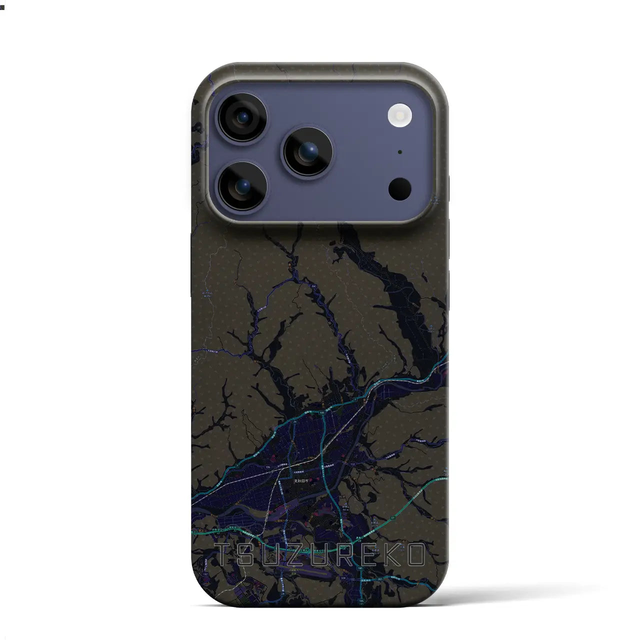 【綴子(秋田県)】地図柄iPhoneケース(バックカバータイプ)