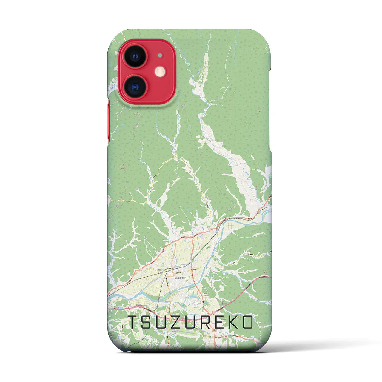【綴子(秋田県)】地図柄iPhoneケース(バックカバータイプ)