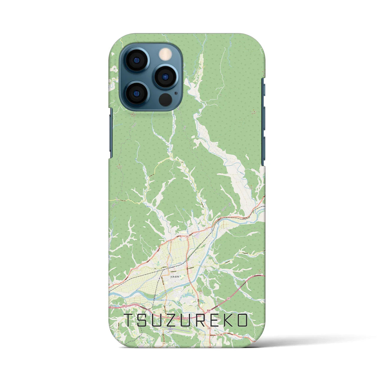 【綴子(秋田県)】地図柄iPhoneケース(バックカバータイプ)
