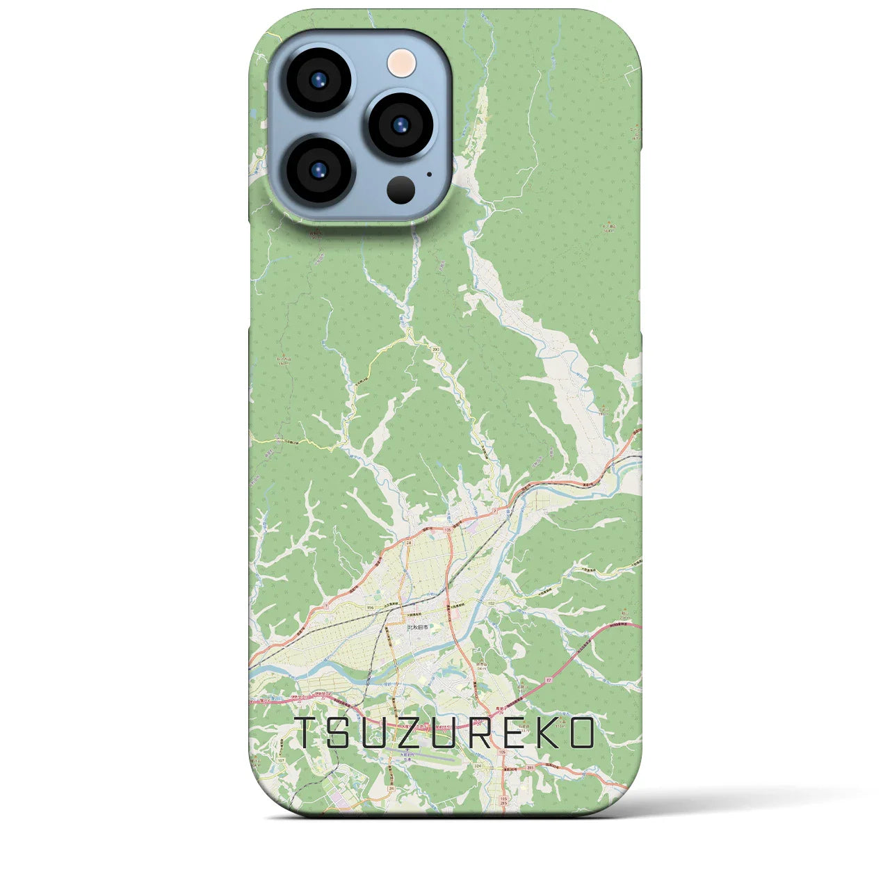 【綴子(秋田県)】地図柄iPhoneケース(バックカバータイプ)