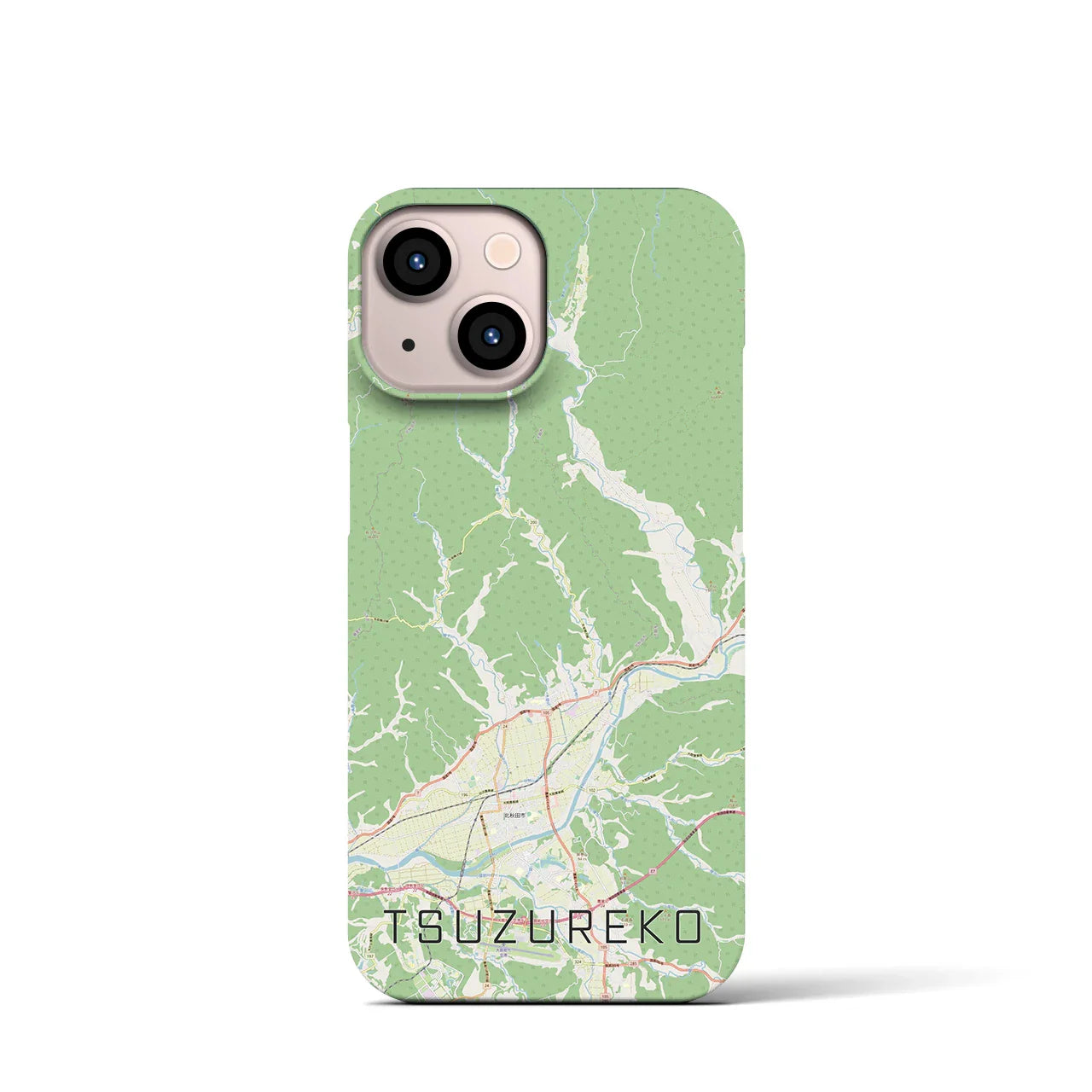 【綴子(秋田県)】地図柄iPhoneケース(バックカバータイプ)