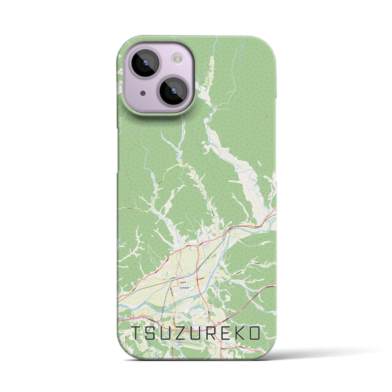 【綴子(秋田県)】地図柄iPhoneケース(バックカバータイプ)