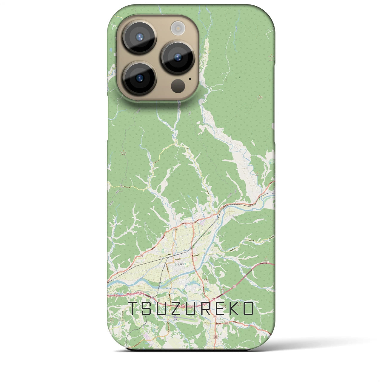 【綴子(秋田県)】地図柄iPhoneケース(バックカバータイプ)