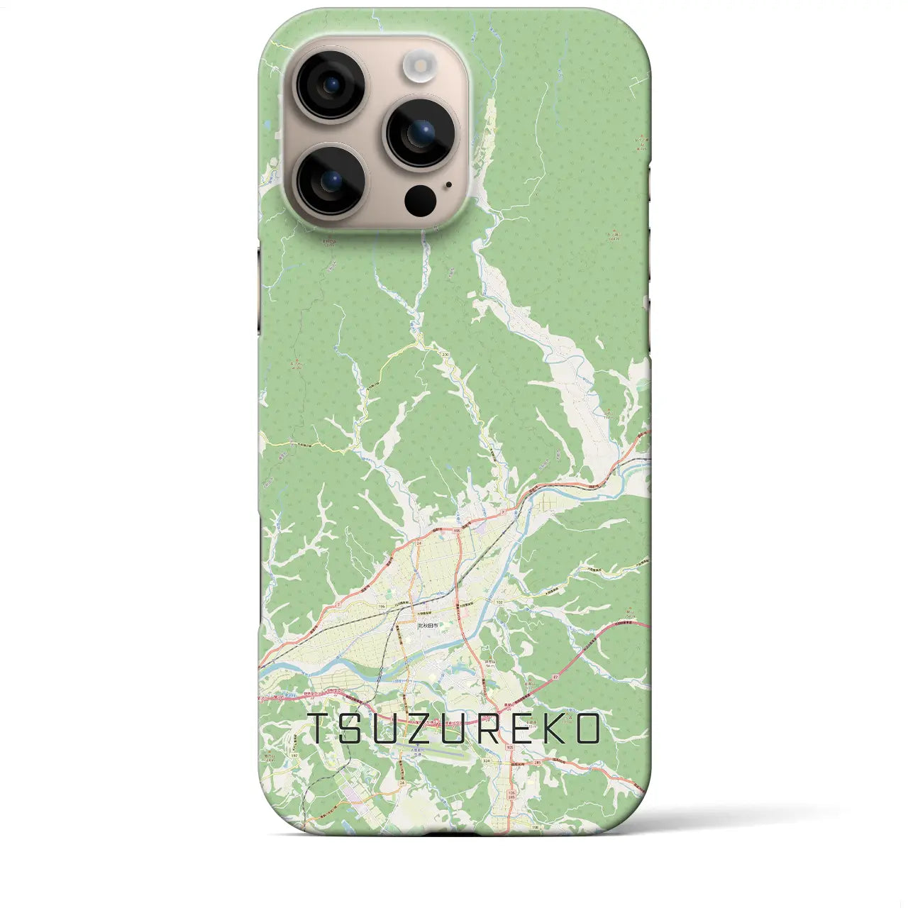 【綴子(秋田県)】地図柄iPhoneケース(バックカバータイプ)