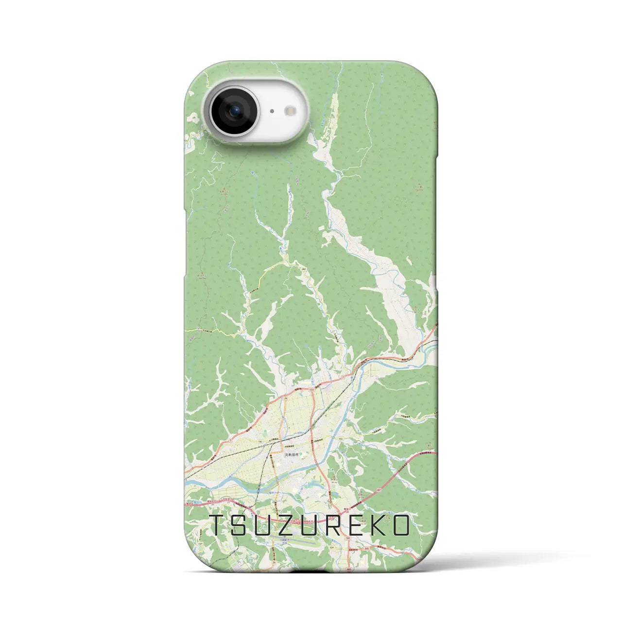 【綴子(秋田県)】地図柄iPhoneケース(バックカバータイプ)
