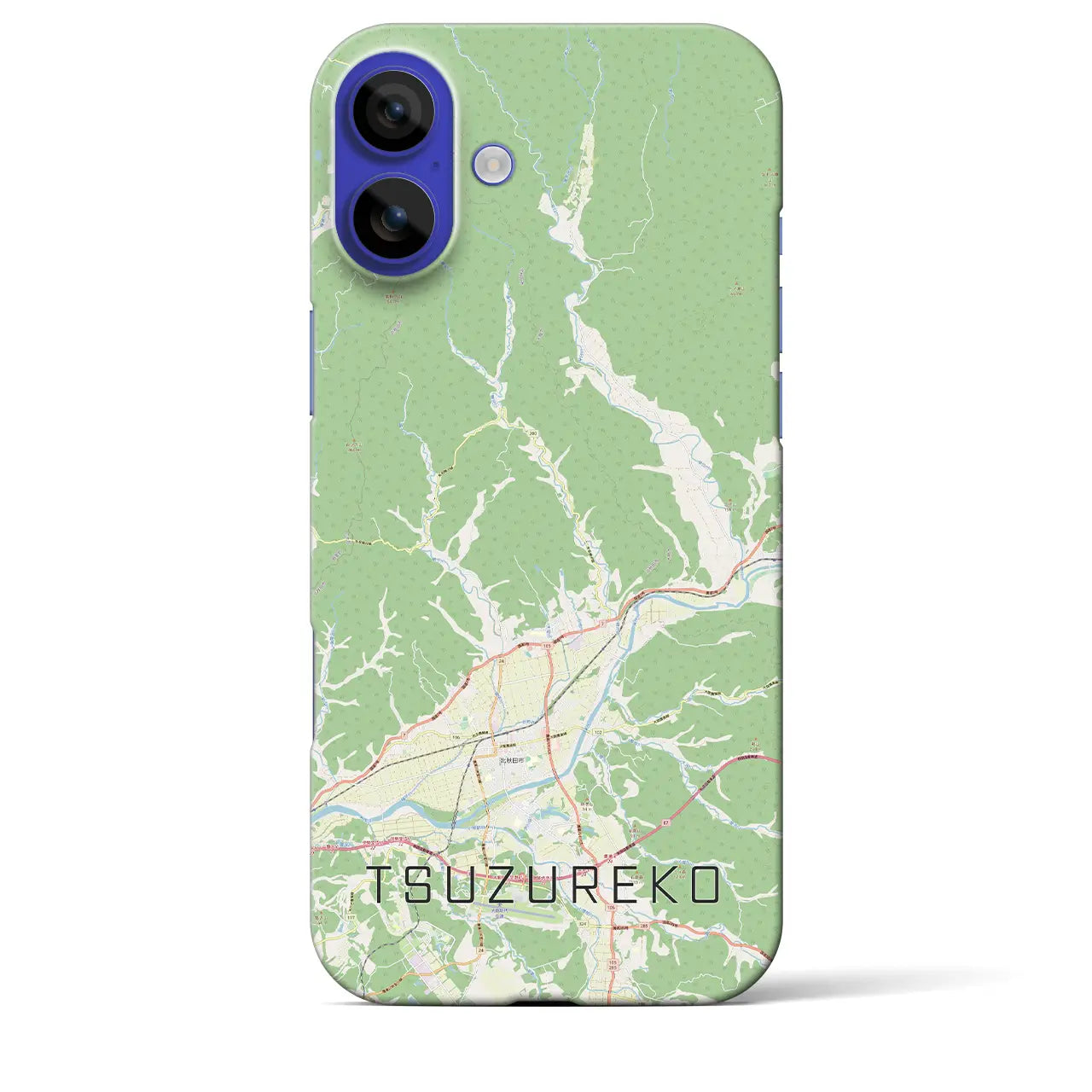 【綴子(秋田県)】地図柄iPhoneケース(バックカバータイプ)