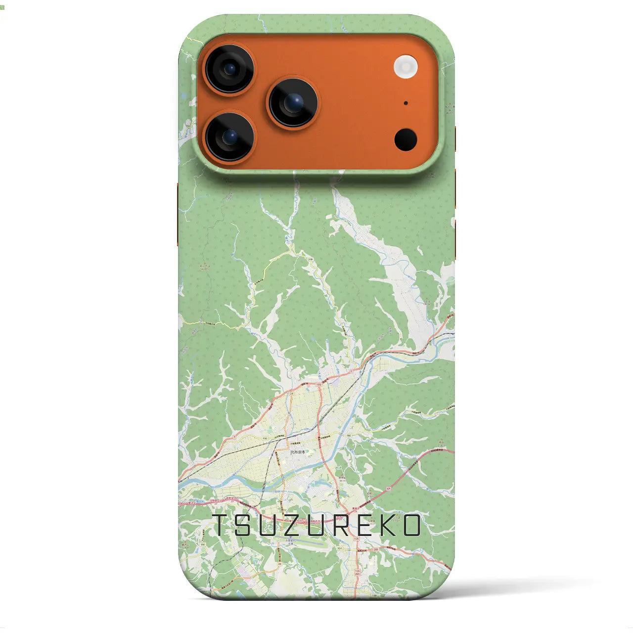 【綴子(秋田県)】地図柄iPhoneケース(バックカバータイプ)