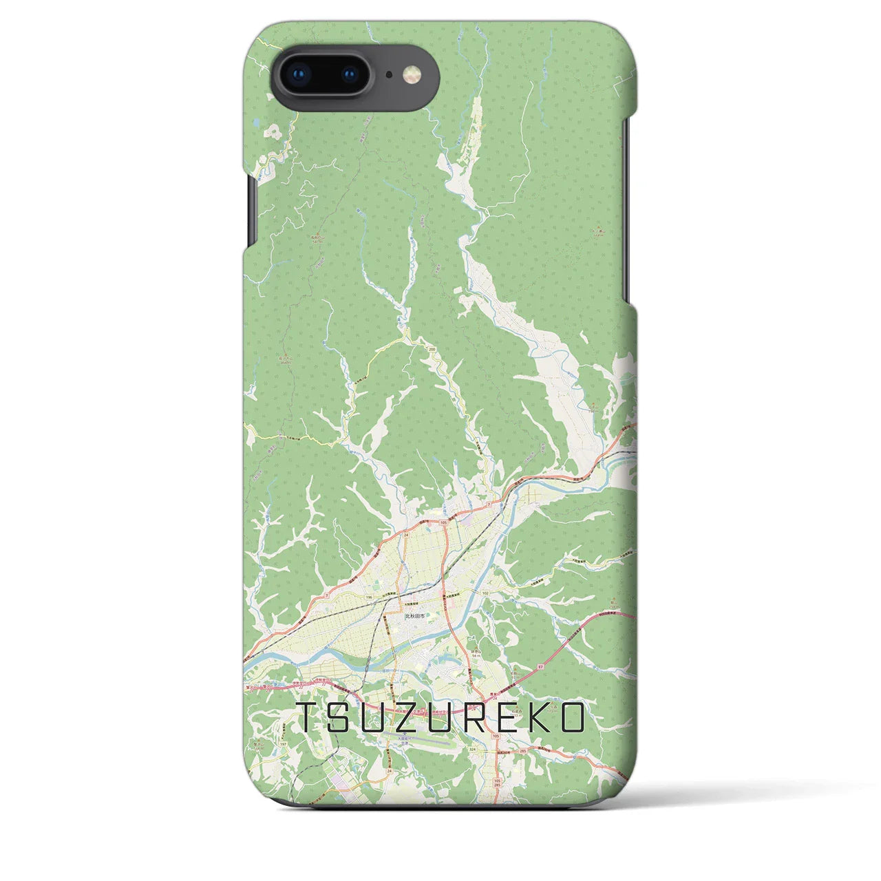 【綴子(秋田県)】地図柄iPhoneケース(バックカバータイプ)