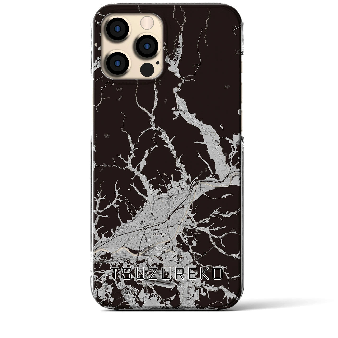 【綴子(秋田県)】地図柄iPhoneケース(クリアタイプ)