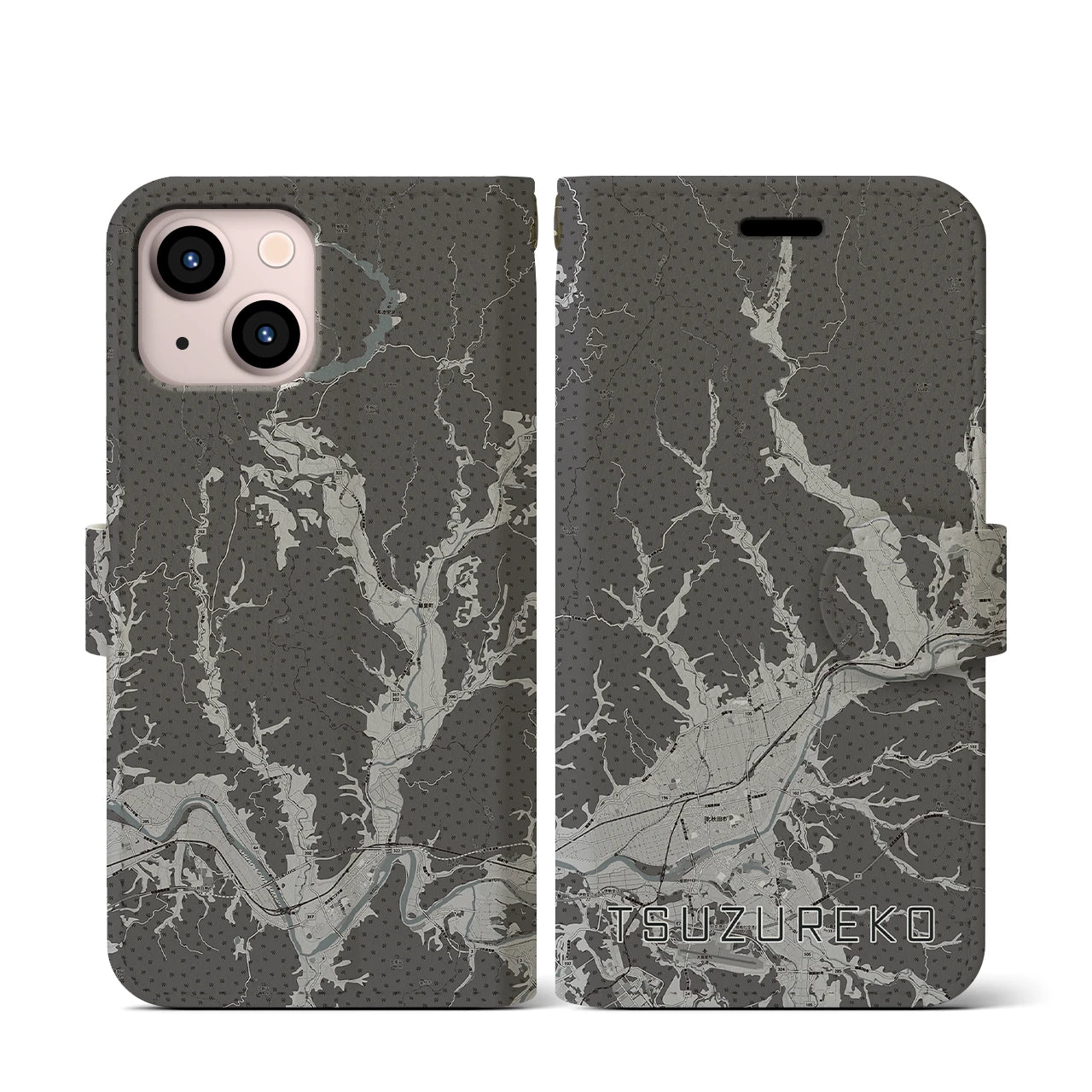 【綴子(秋田県)】地図柄iPhoneケース(手帳タイプ)