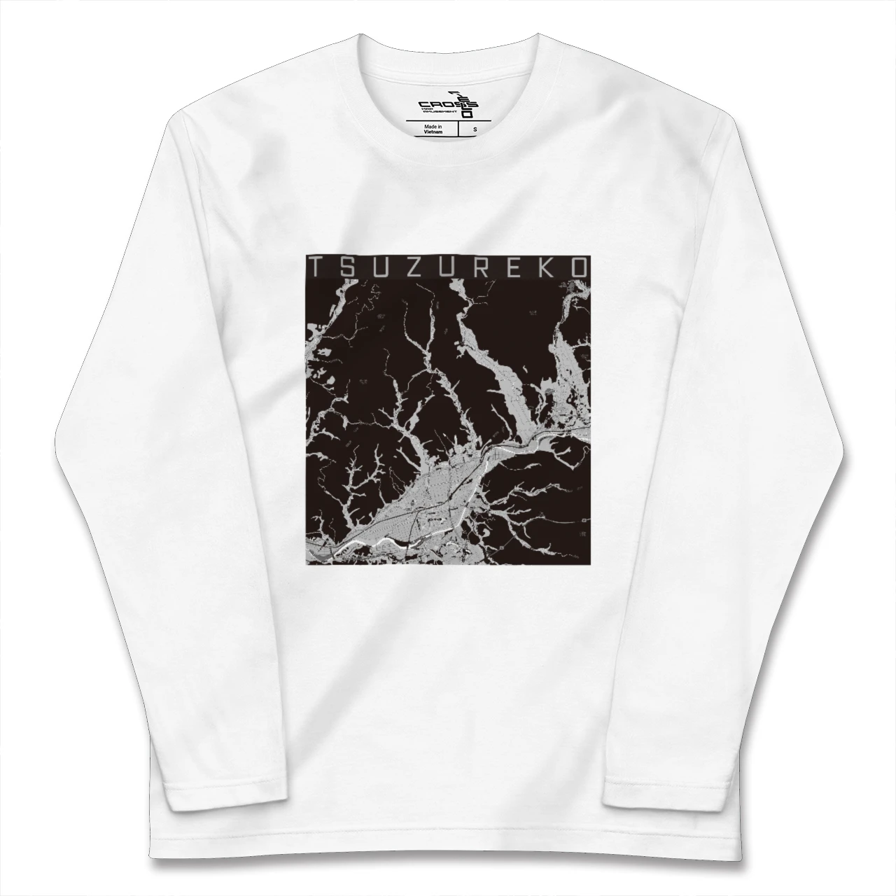 【綴子(秋田県)】地図柄ロングスリーブTシャツ