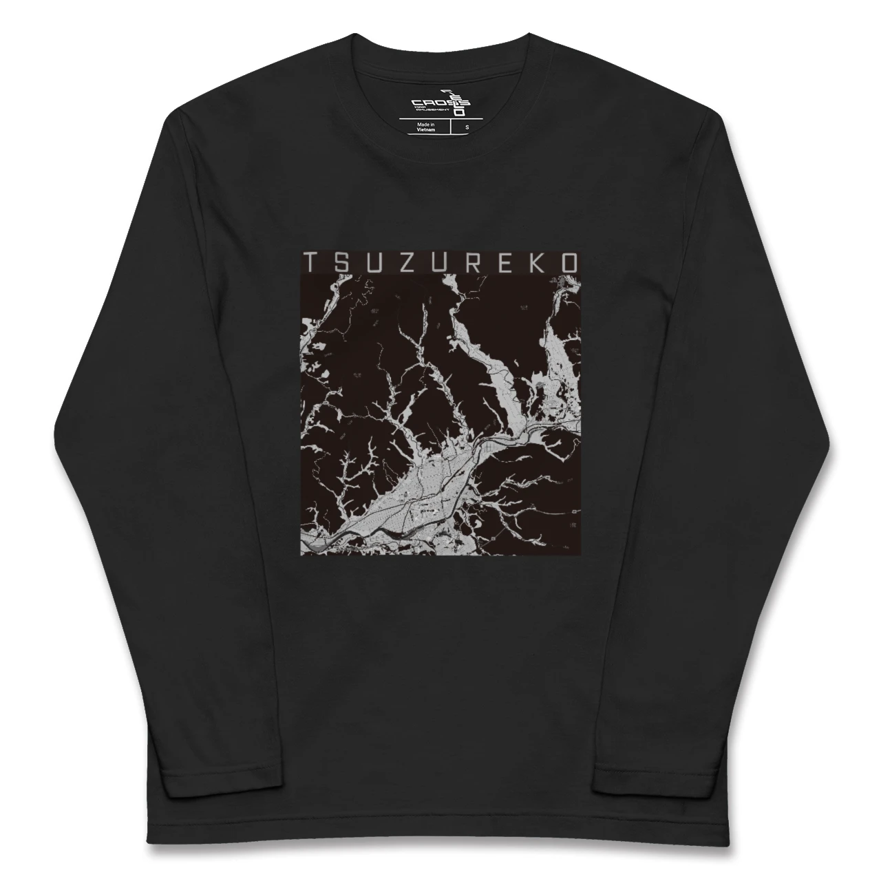 【綴子(秋田県)】地図柄ロングスリーブTシャツ