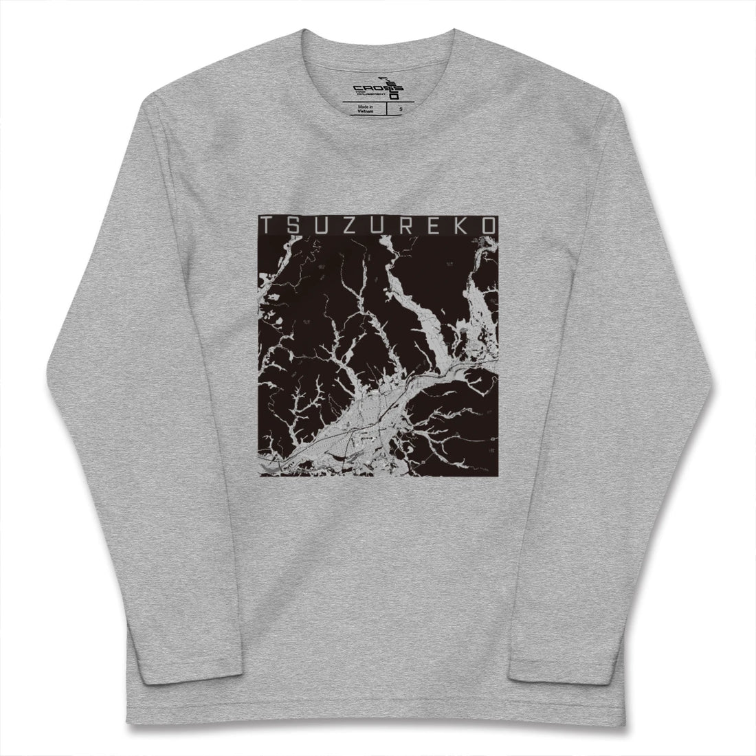 【綴子(秋田県)】地図柄ロングスリーブTシャツ