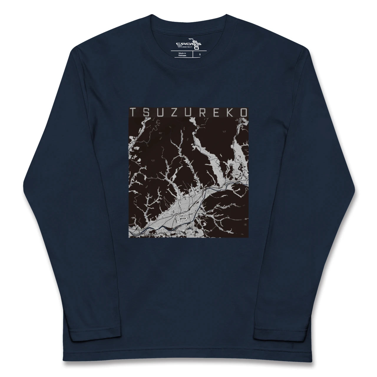 【綴子(秋田県)】地図柄ロングスリーブTシャツ