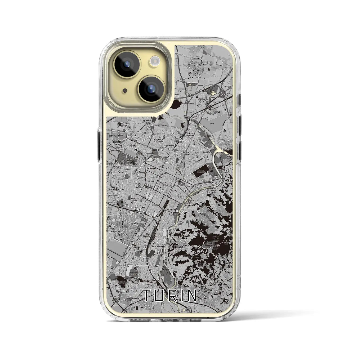 【トリノ(イタリア)】地図柄iPhoneケース(MagSafeタイプ)